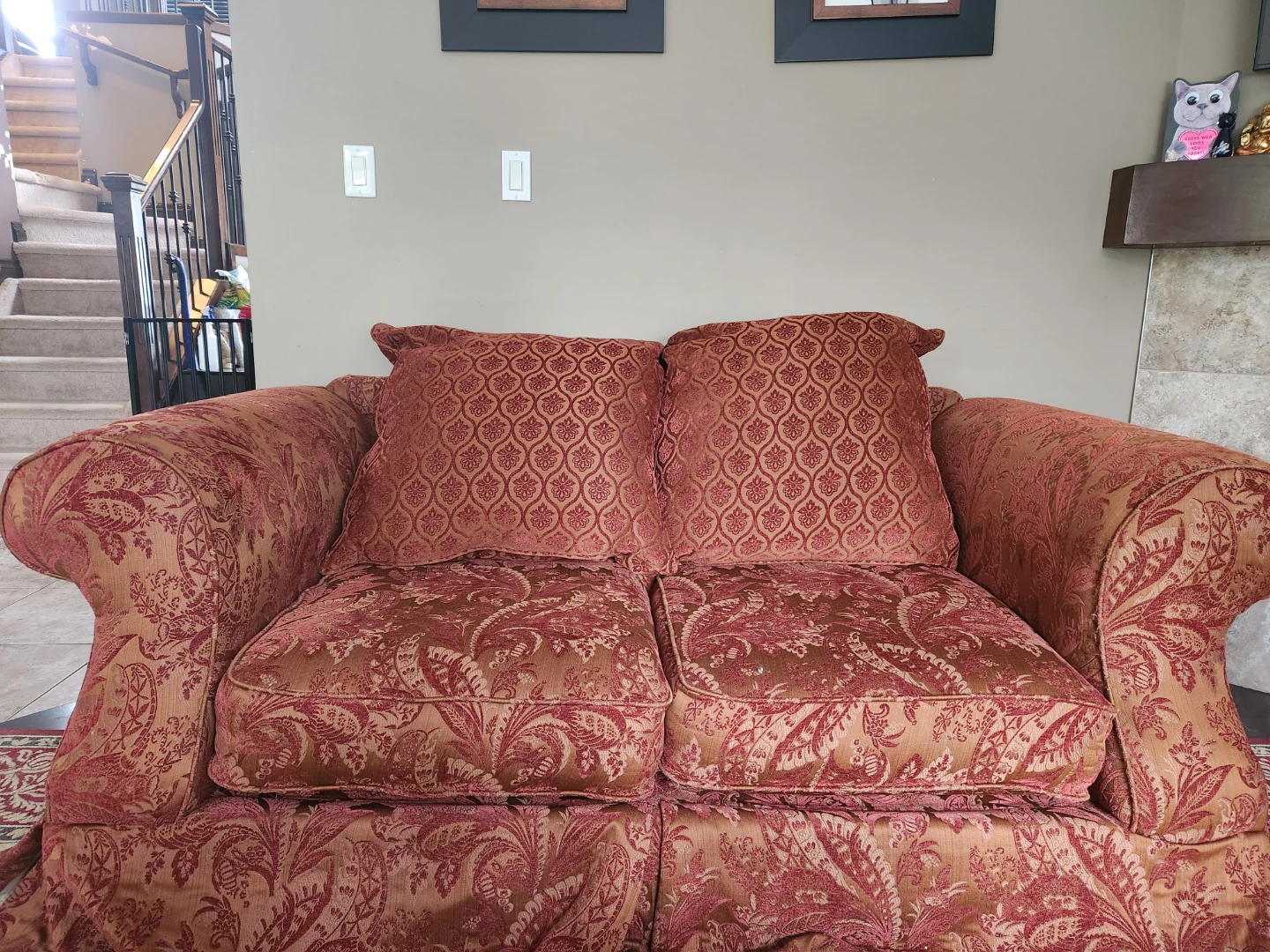 Floral Pattern Loveseat Sofa and couch