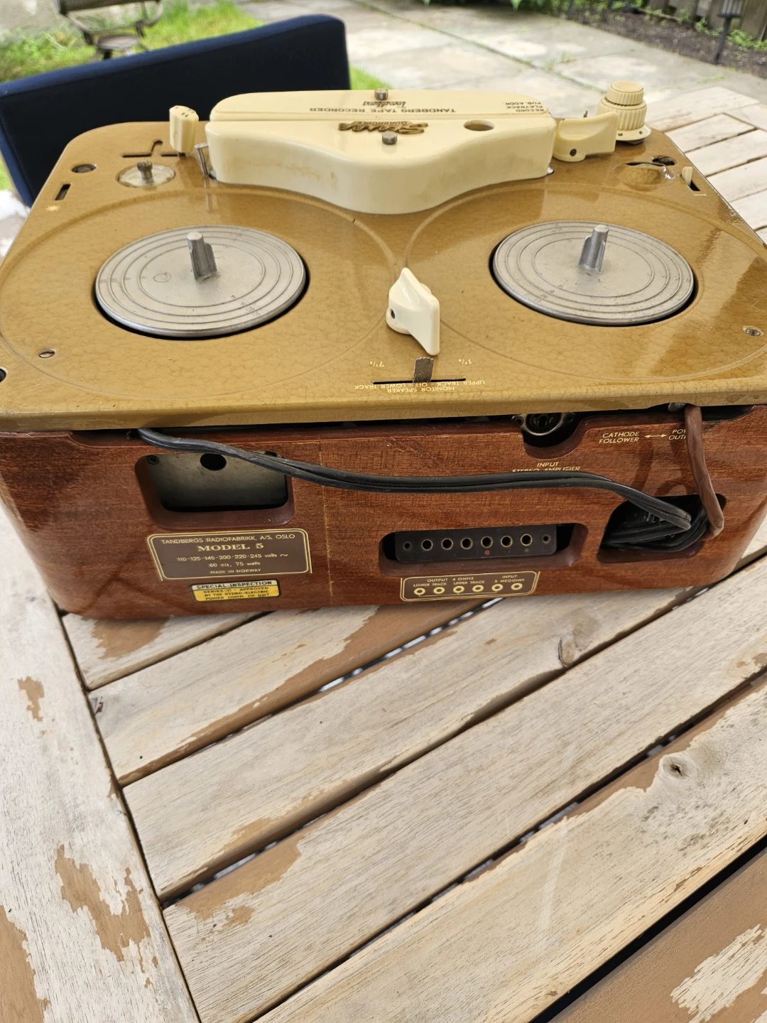 VINTAGE NORWEGIAN TANDBERG REEL TAPE RECORDER - photo 3