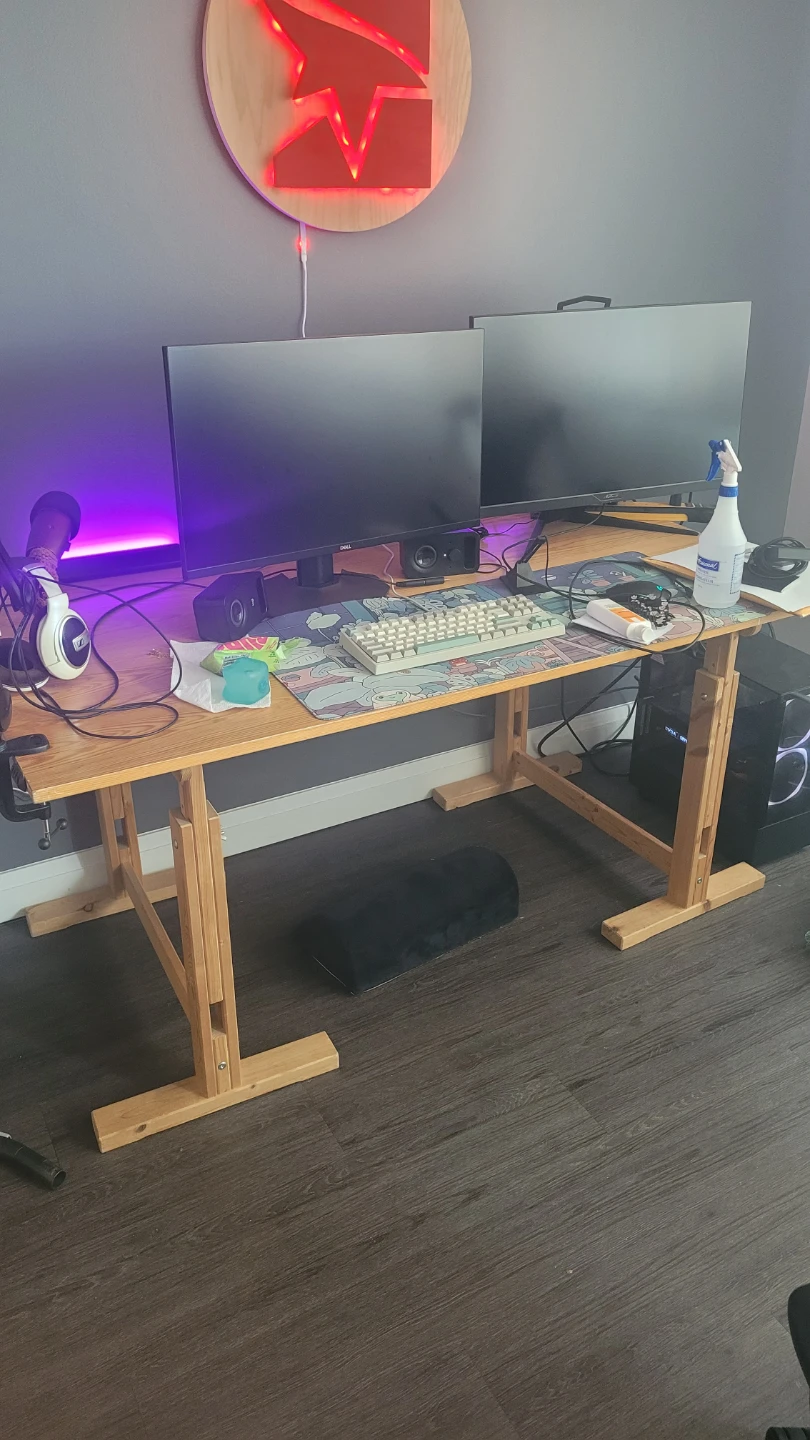 Adjustable Height Wooden Desk