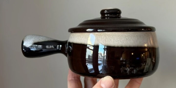 Set of 4 Ceramic Onion Soup Bowls with Lids