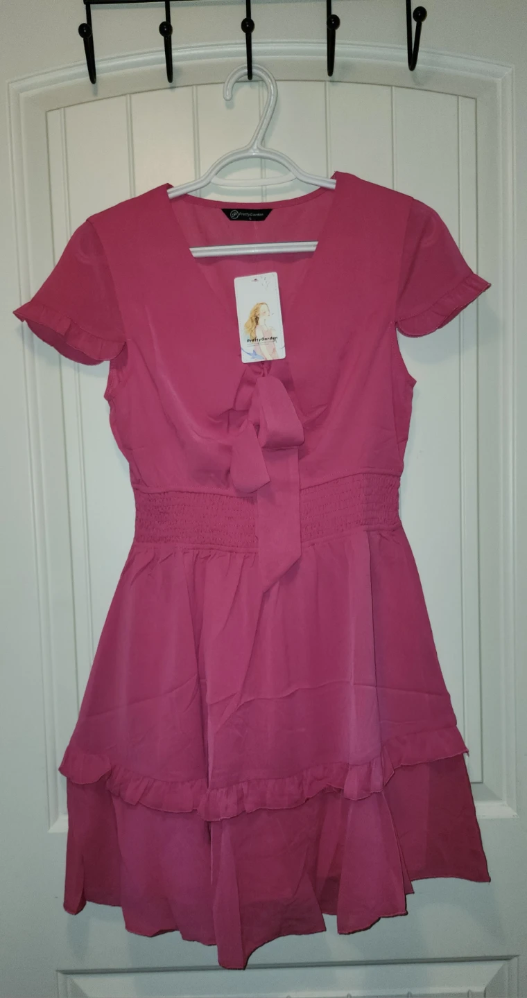 PrettyGarden Pink Ruffle Dress - Size S