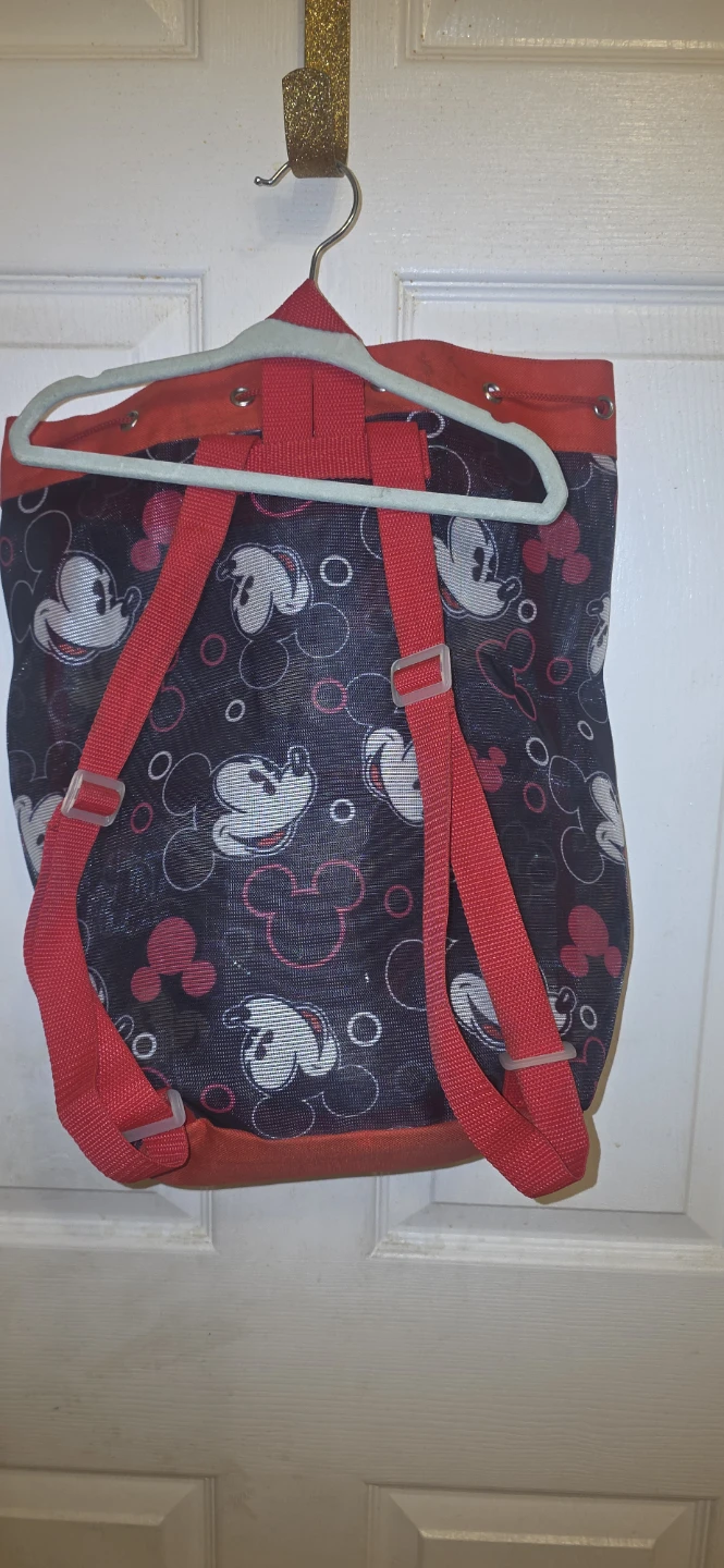 Red Mickey Mouse Drawstring Backpack - photo 2
