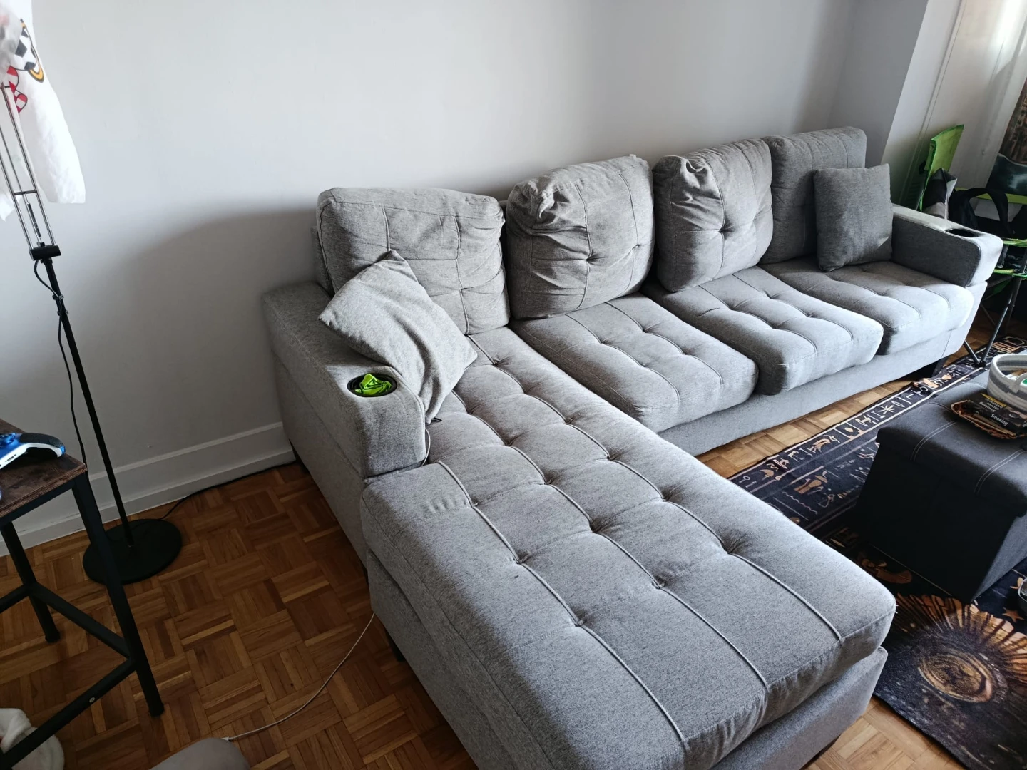 Briana Grey Sectional Sofa - photo 2