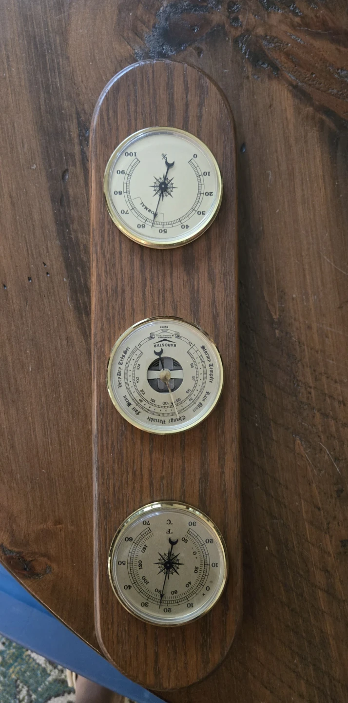 Wall Mount Thermometer, Barometer, and Hygrometer Set