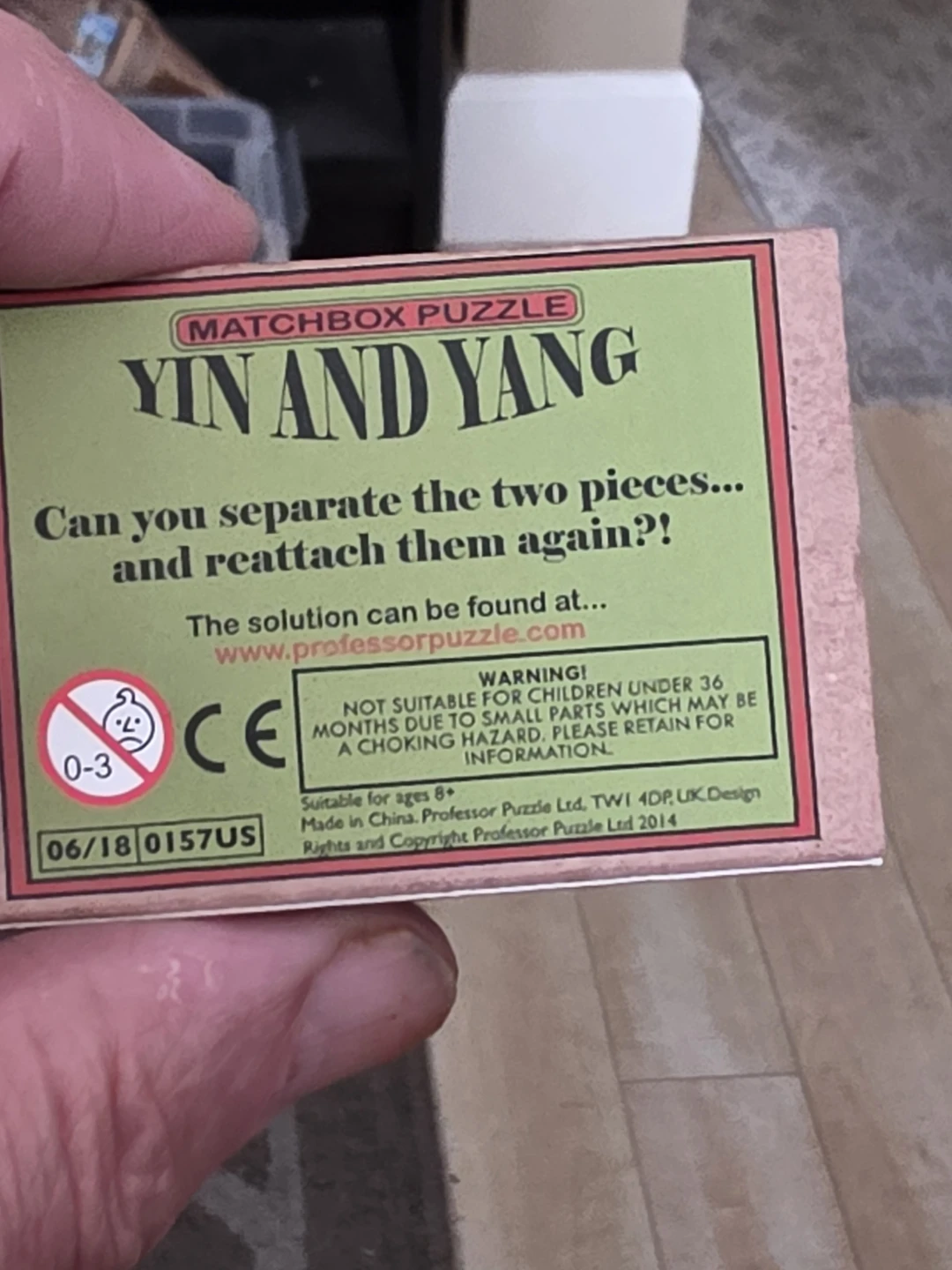 Professor Puzzle Matchbox Puzzle - Yin and Yang - photo 3