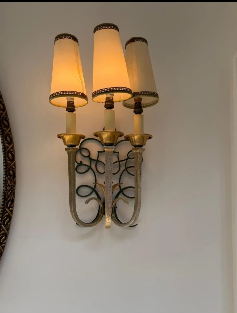 Beautiful iron chandelier and 2 sconces - photo 2