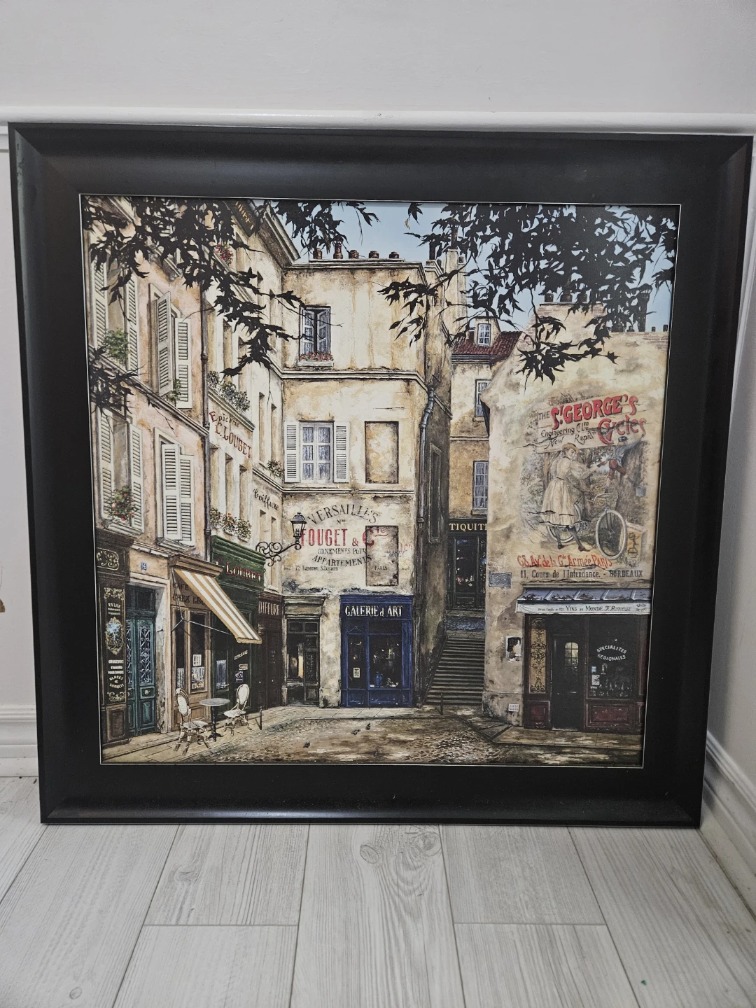 Framed Art Print Parisian Street Scene