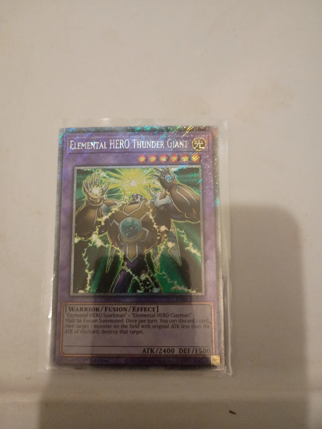 Elemental HERO Thunder Giant Yu-Gi-Oh! Trading Card⚽