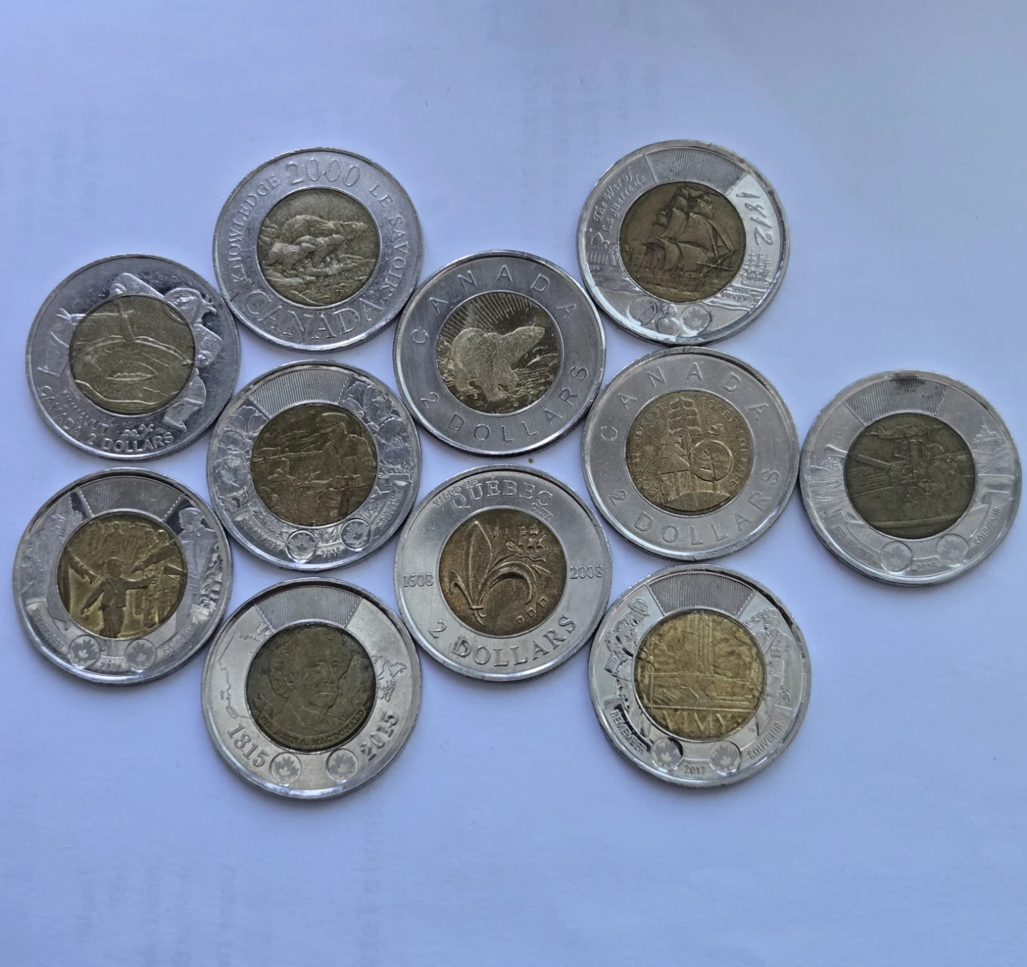 Collection of Canadian 11 Tonnies.