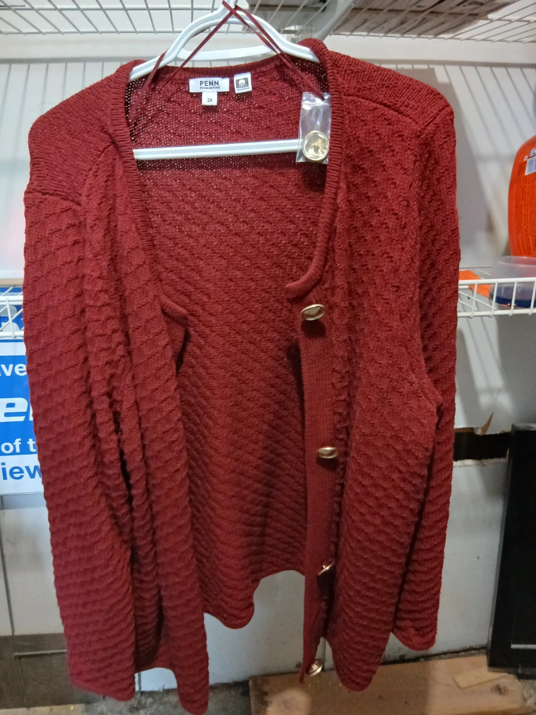 Penningtons Red Cardigan - Size 2X