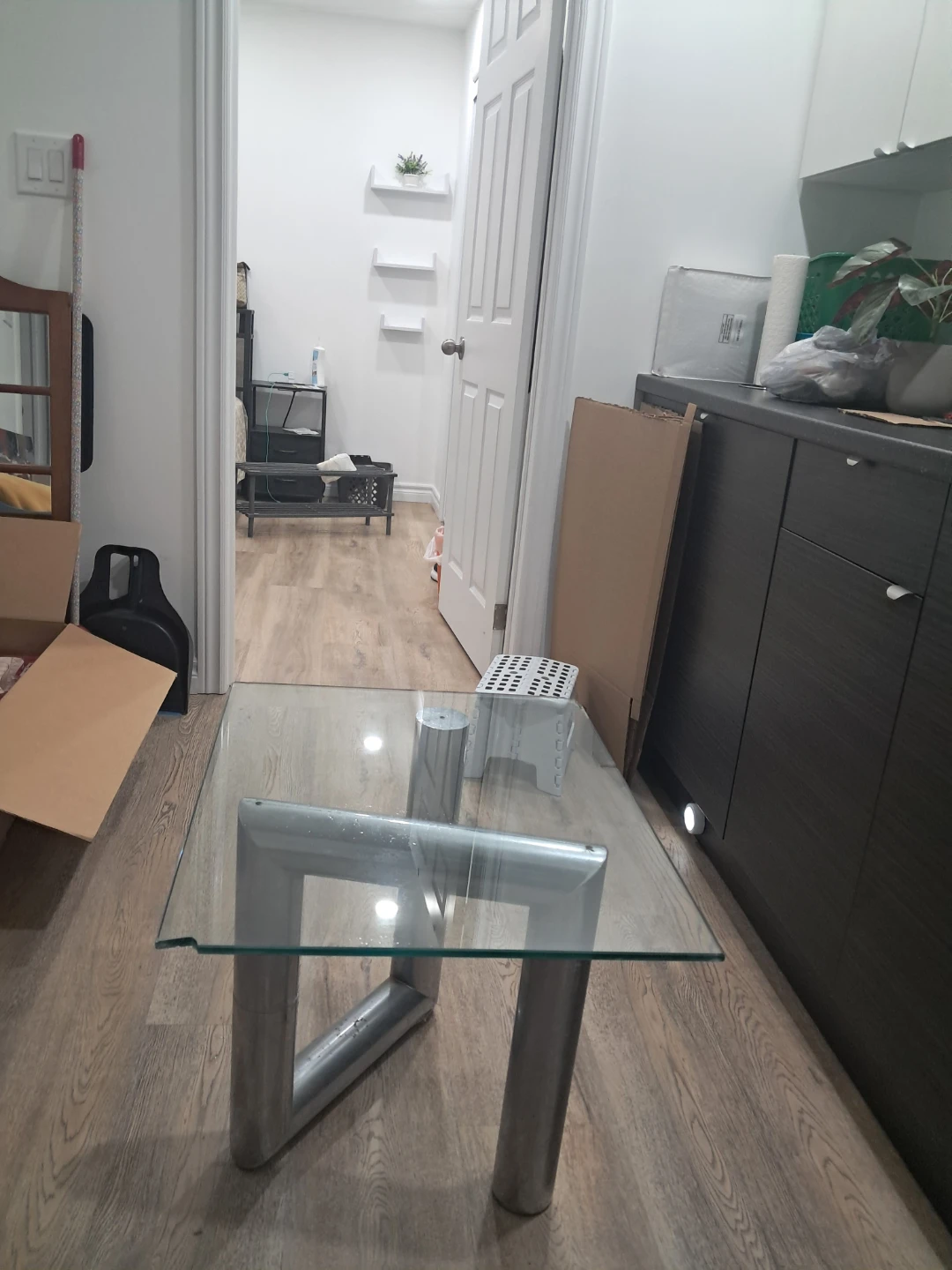 Glass and Chrome Coffee Table - photo 2