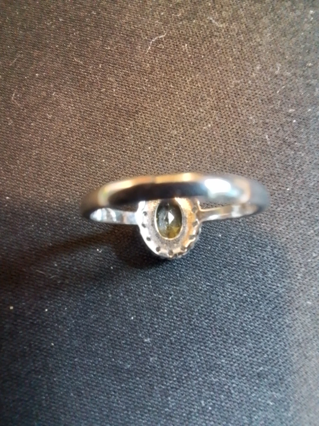 Peridot and Diamond Halo Ring - photo 3