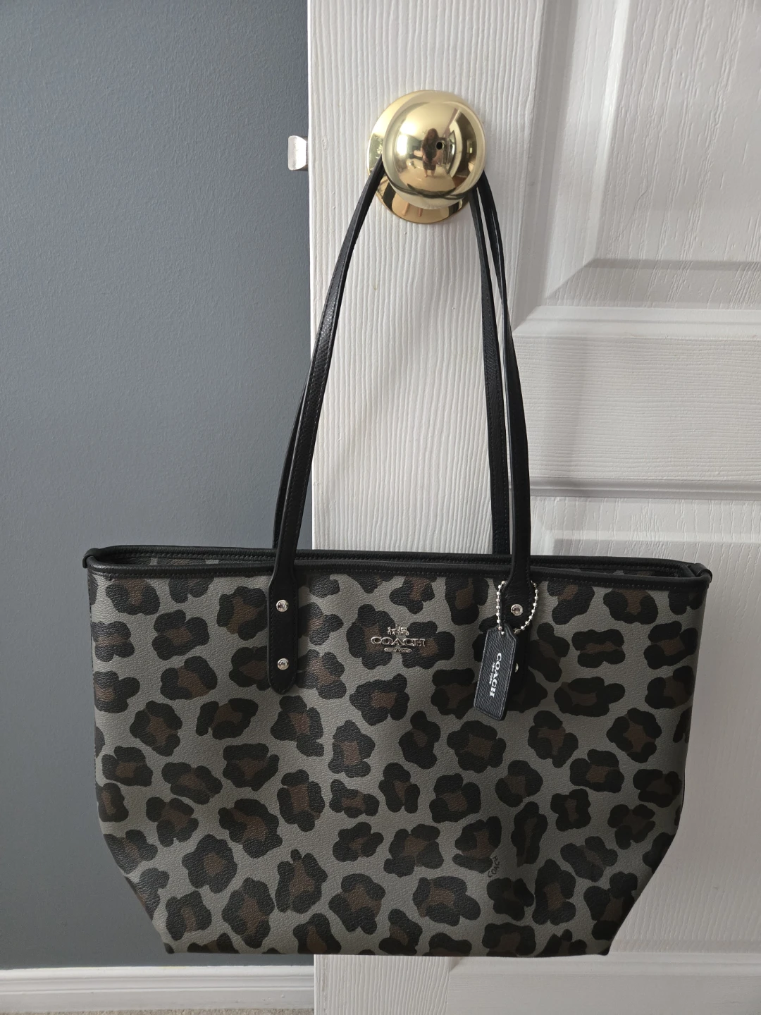 Brand New Coach Leopard Print Tote Bag