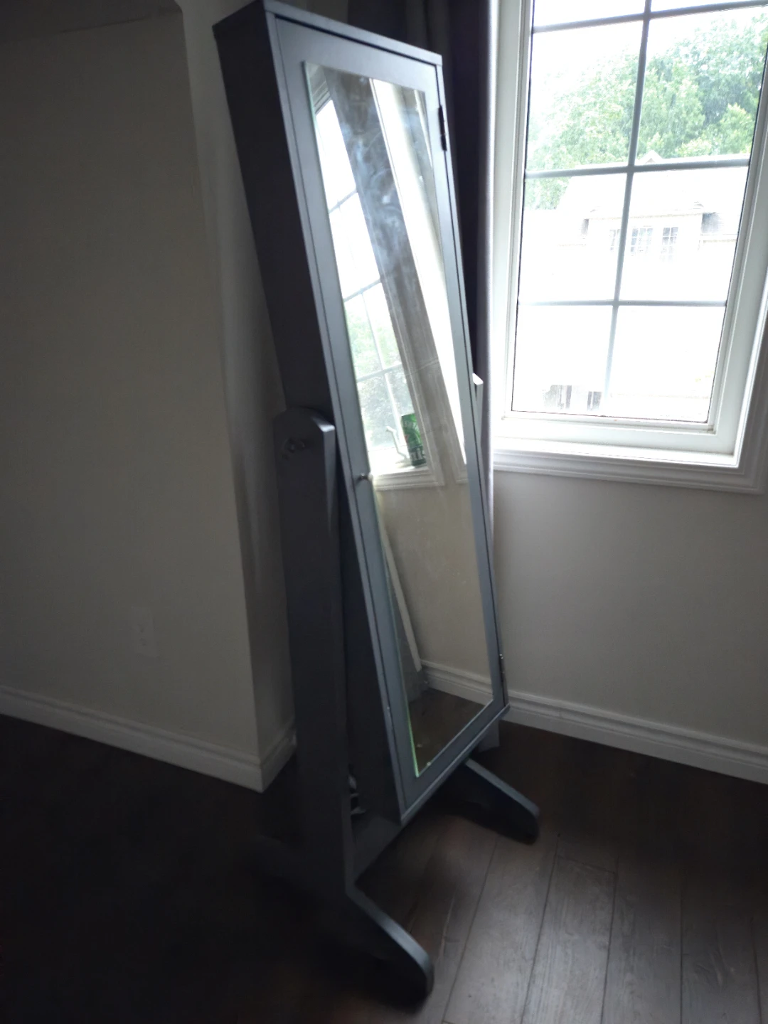 Grey Cheval Mirror Jewellery Cabinet - photo 2