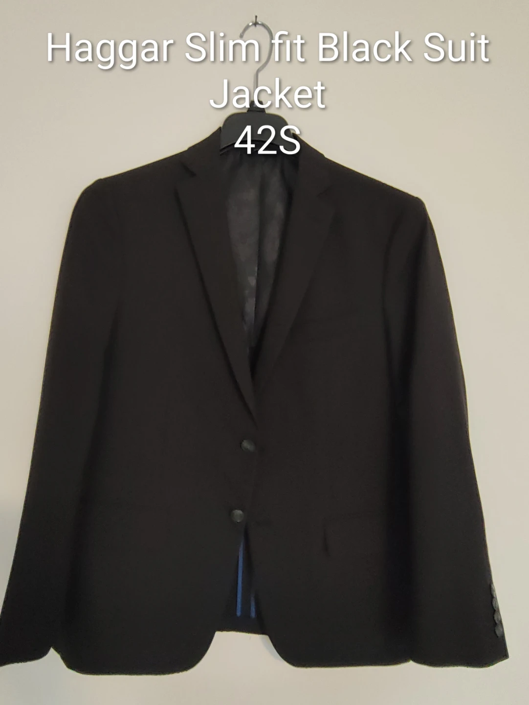 Haggar Slim Fit Black Suit Jacket 42S