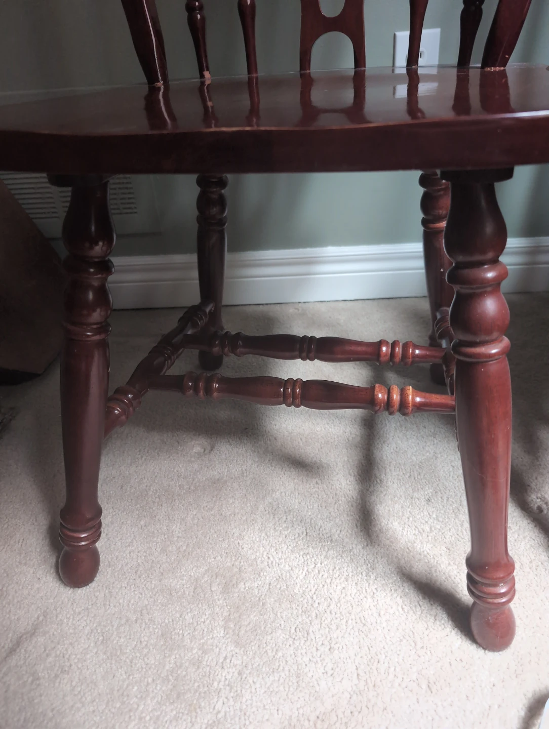 ⚽  Pair Of Windsor Style Wooden Chairs - photo 4