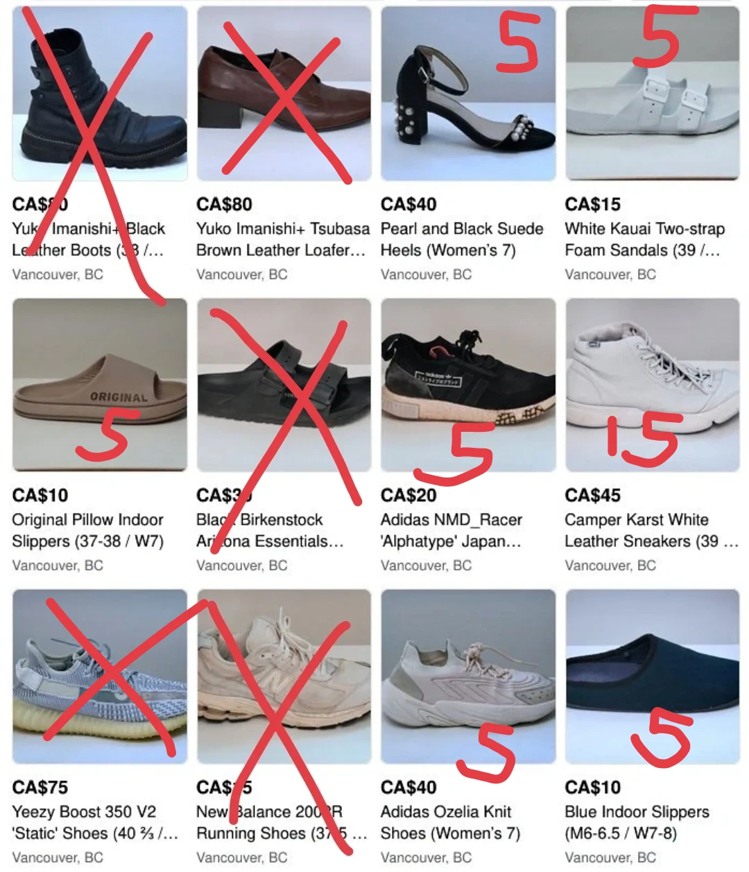 Women's Size 7-8 Shoes ($5 closet clearout)
