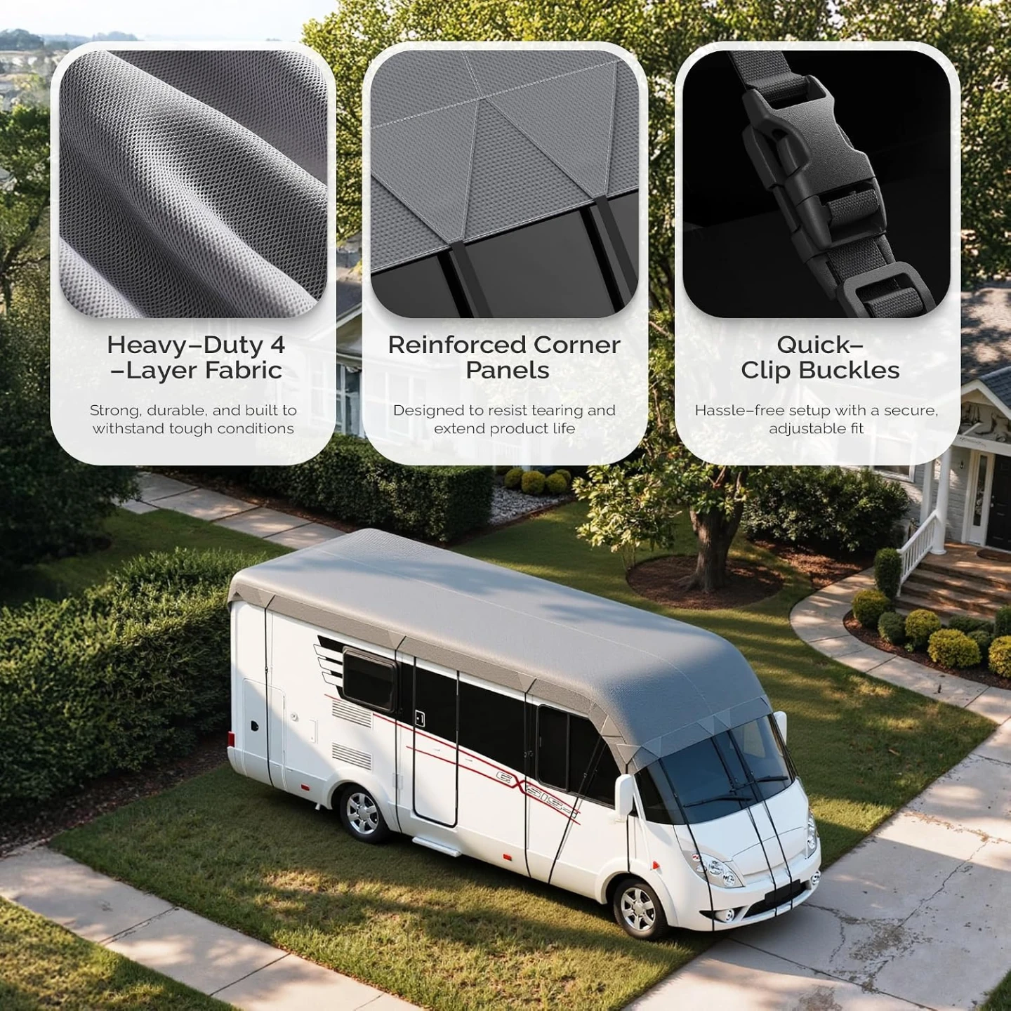 RV Roof Cover - Heavy-Duty 4-Layer Fabric - photo 5