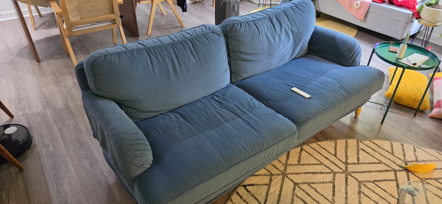 Blue Three-Seater Sofa IKEA