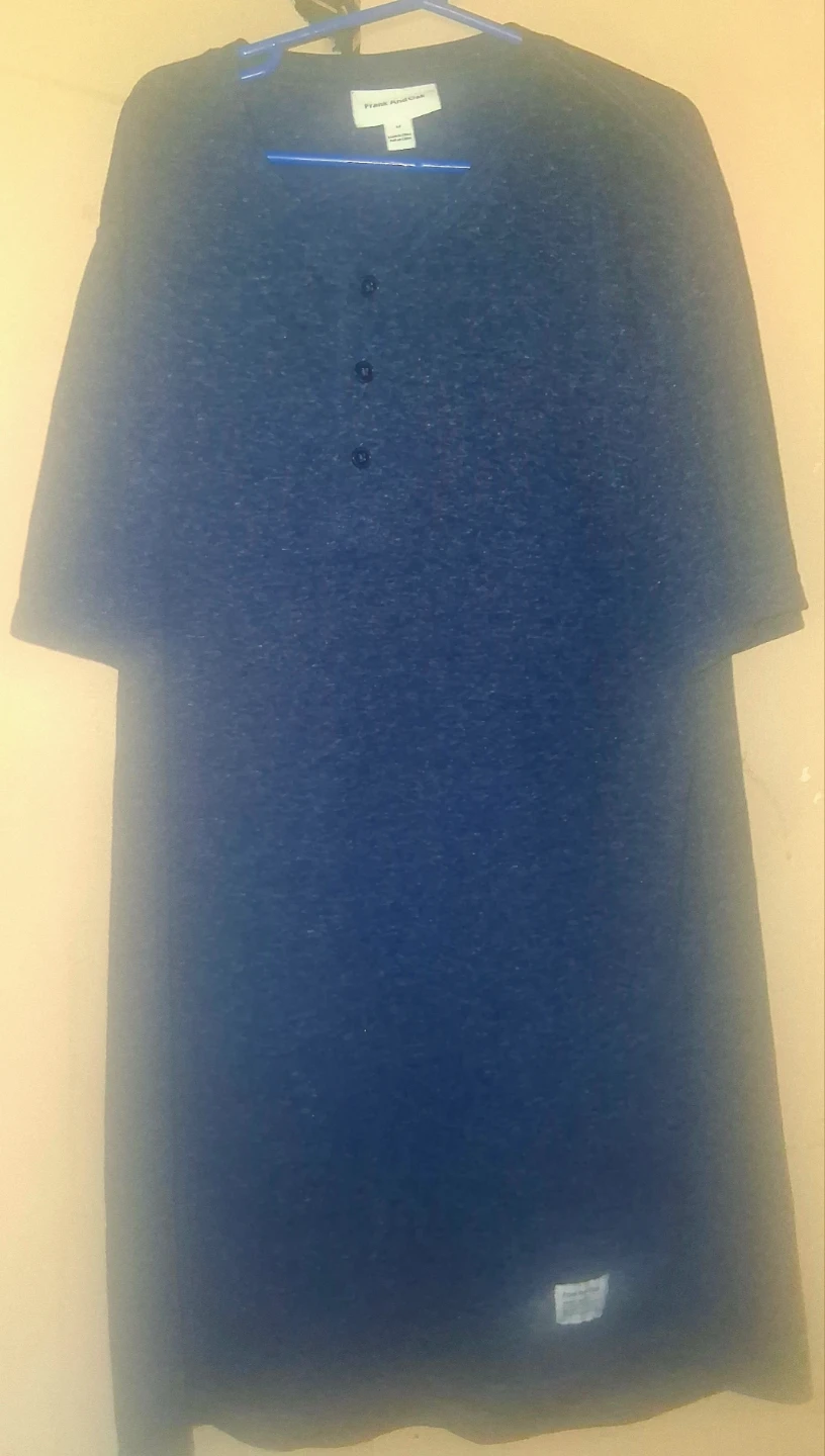 Frank And Oak Blue Henley Shirt - Size M