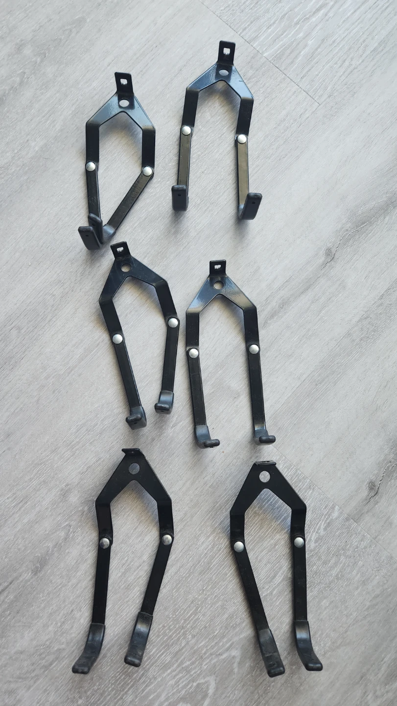 Black Metal Bicycle Hooks