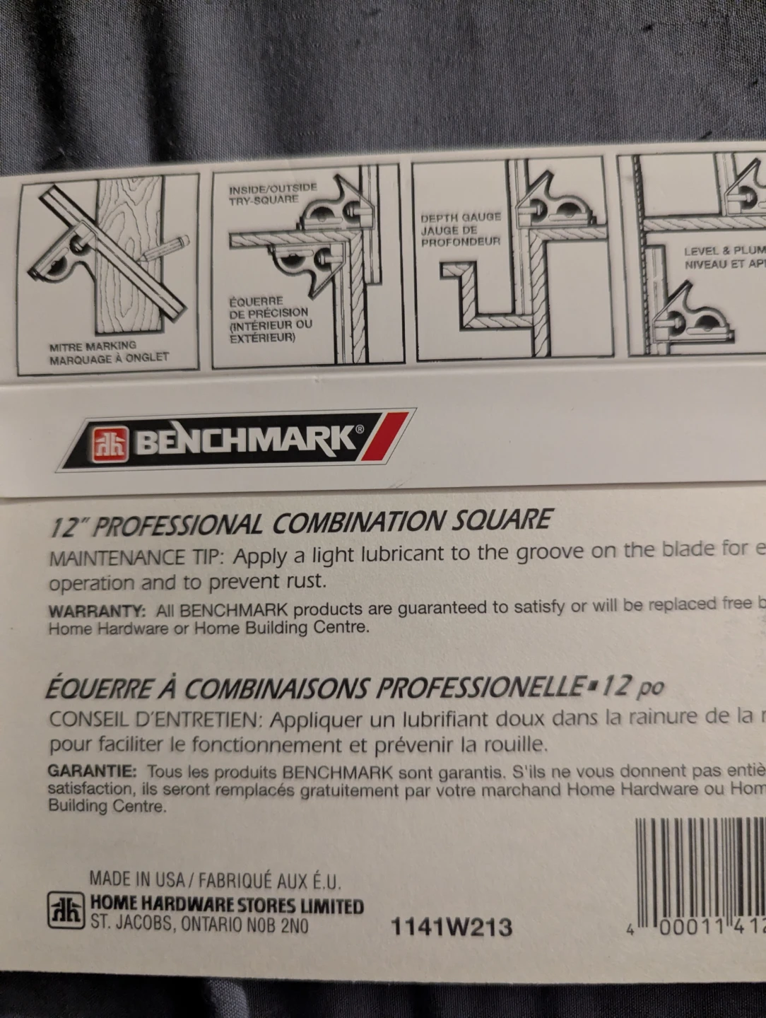 12" BENCHMARK Professional Combination Square - photo 2