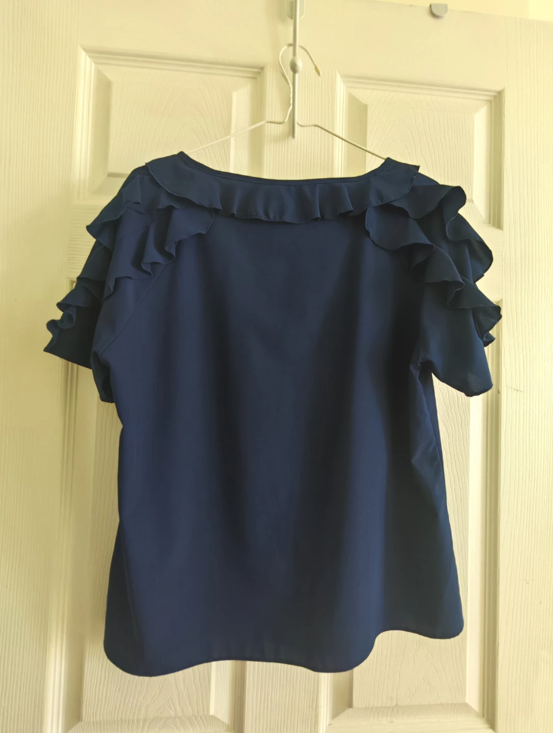 Navy Blue Ruffled Top - photo 3