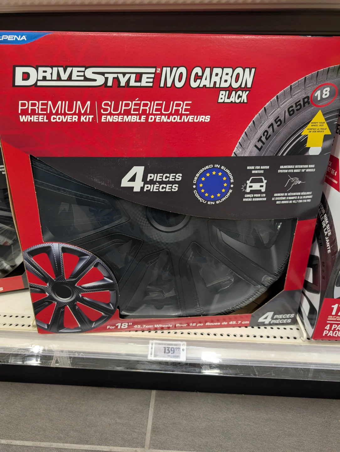 DriveStyle IVO Carbon Black Wheel Cover Kit - 18"