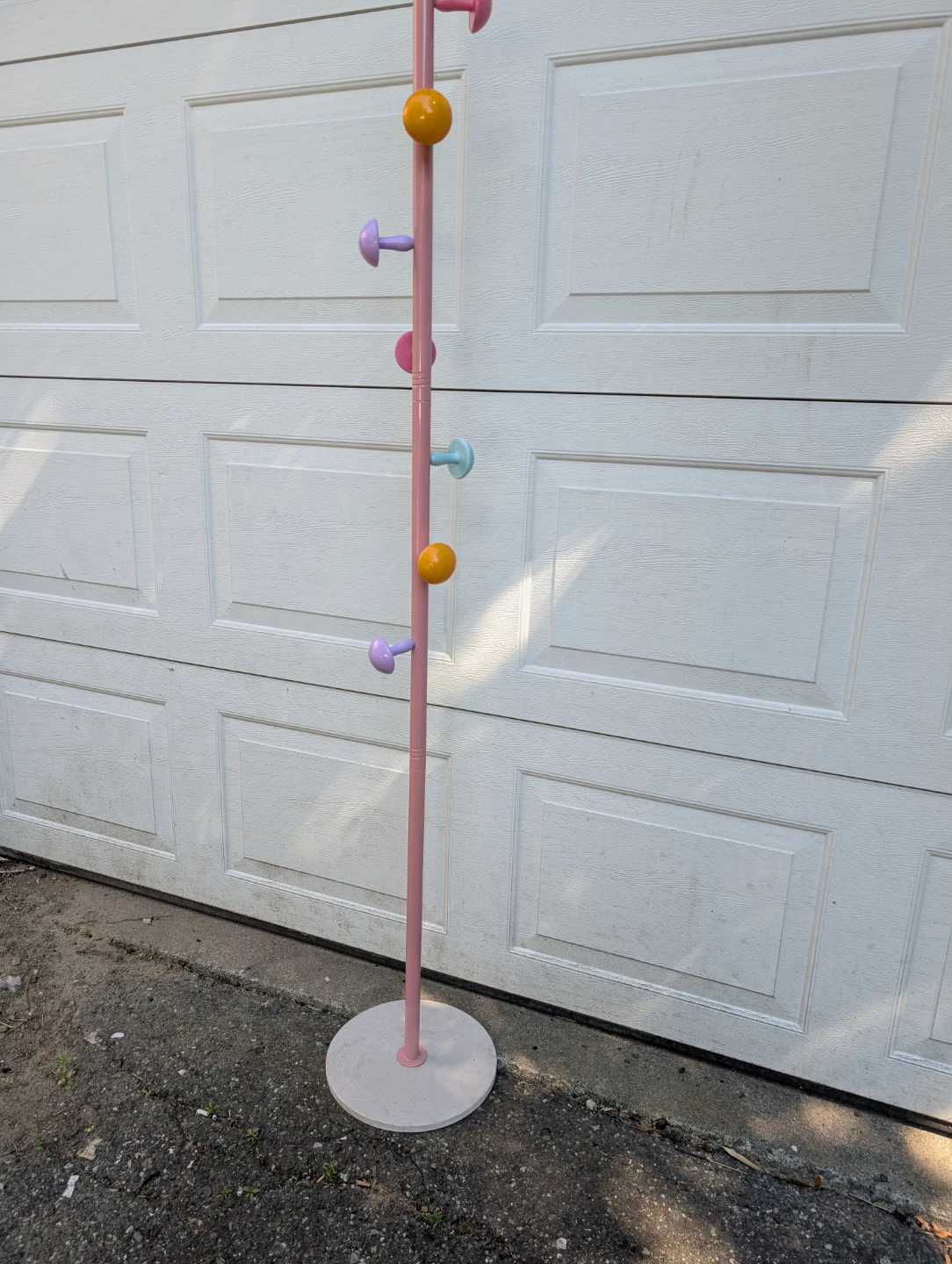 ⚽Pink Coat Rack with Multi-Coloured Hooks - photo 5