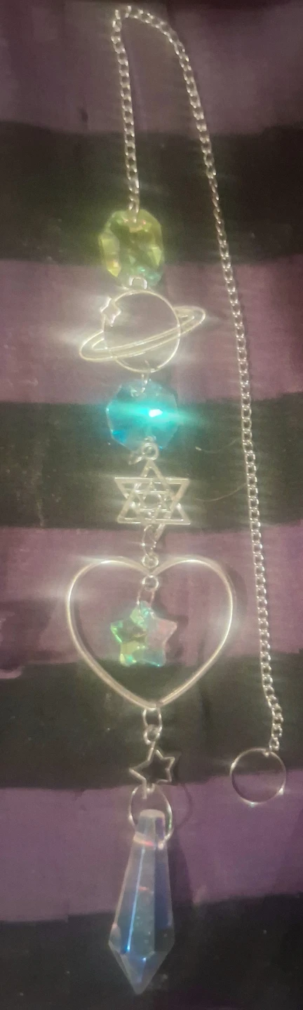 Crystal Sun Catcher - Planet & Star Design