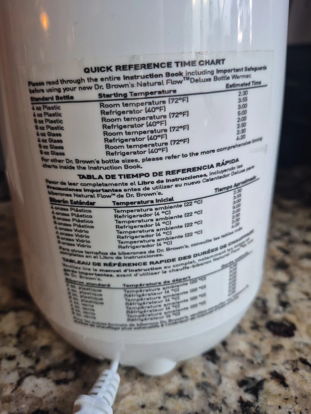 Dr. Brown's Natural Flow Deluxe Bottle Warmer - photo 2