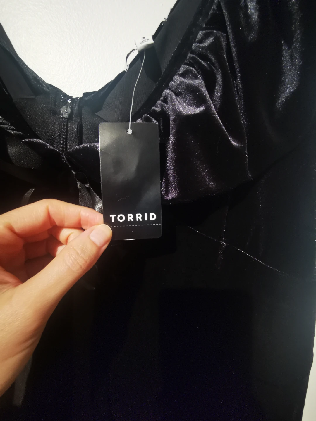 New 3X Torrid Black Velvet Ruffle Dress - photo 4