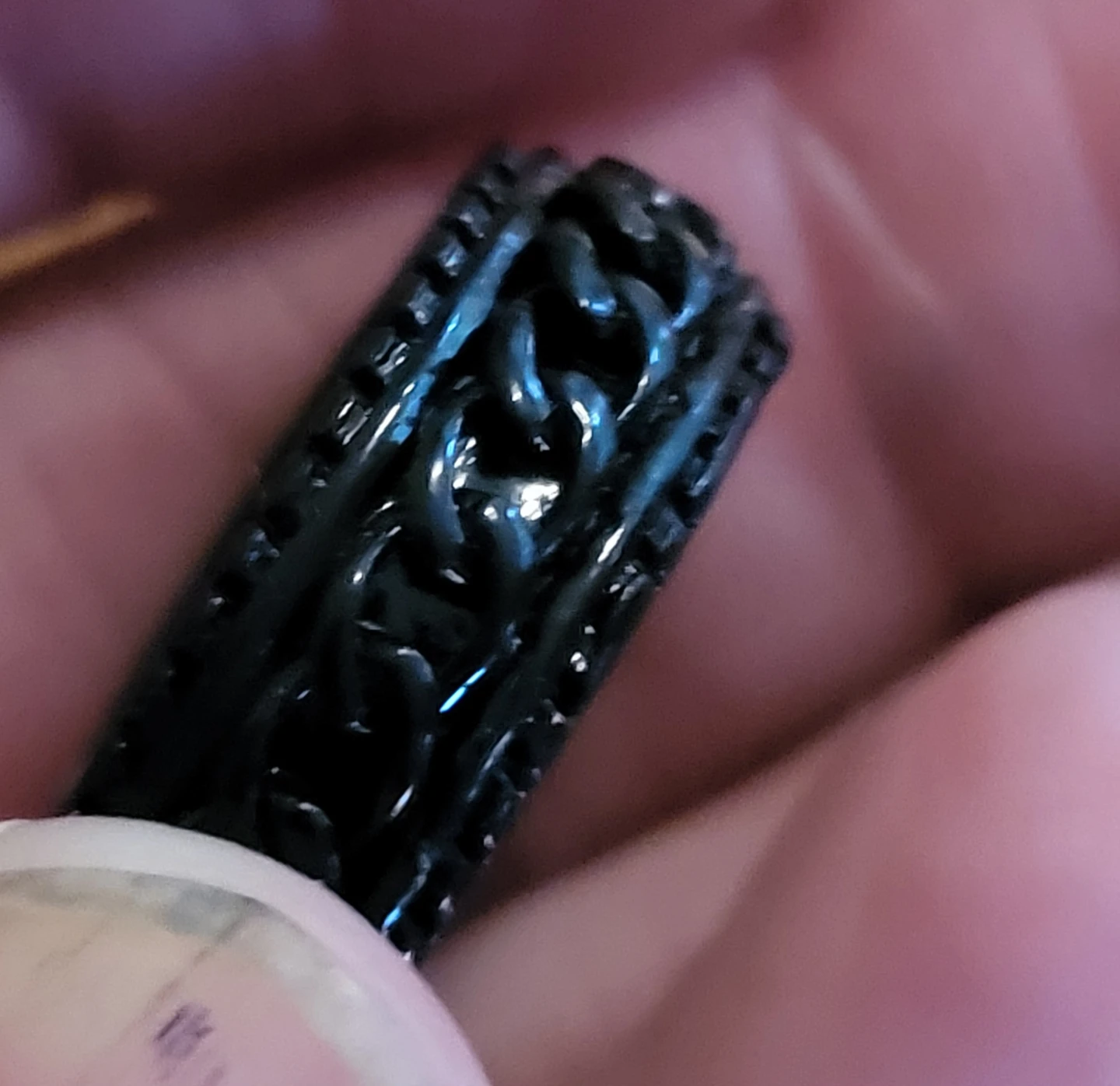 Mens Black Cross Necklace, Chain, and Ring Set - photo 2