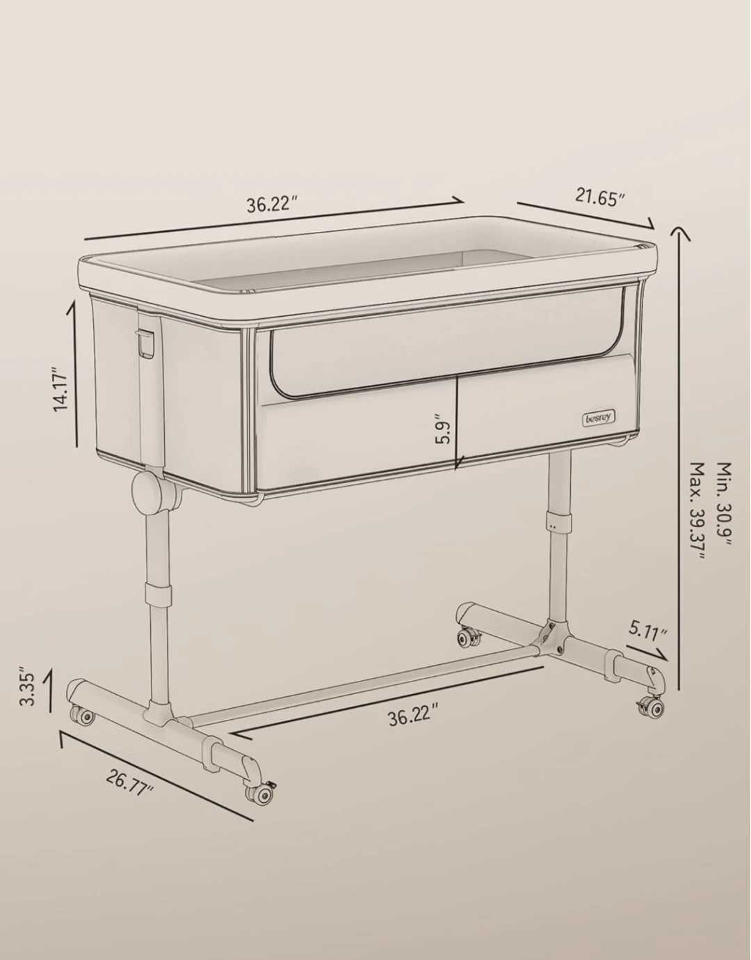 Baby Bassinet with Mosquito Net - photo 3