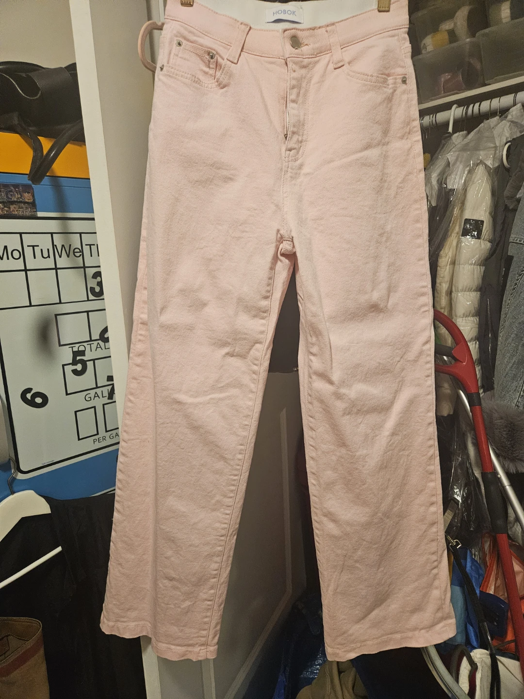 Hobok Pink Wide Leg Jeans
