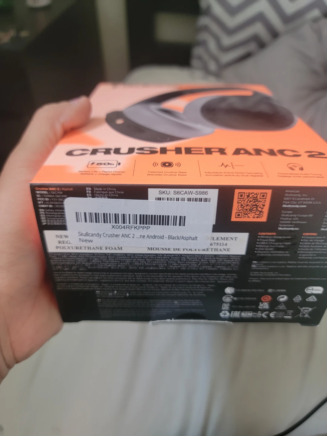 Skullcandy Crusher ANC 2 Headphones - Black/Asphalt - photo 3