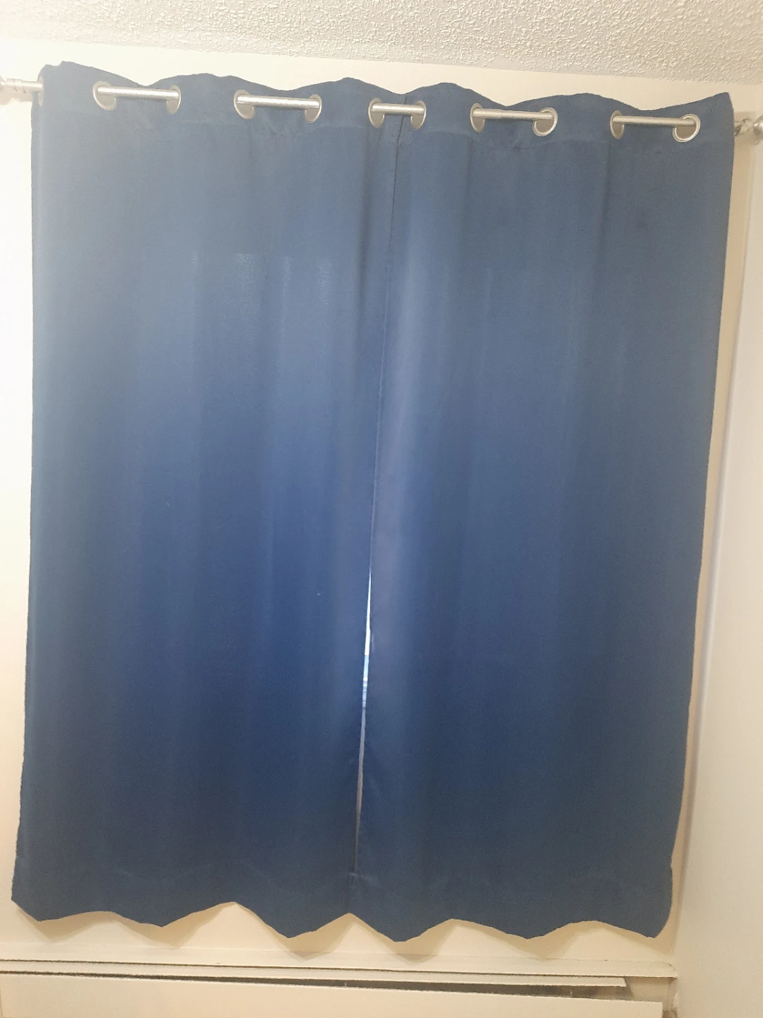Curtains + Curtain Rods- 4nos