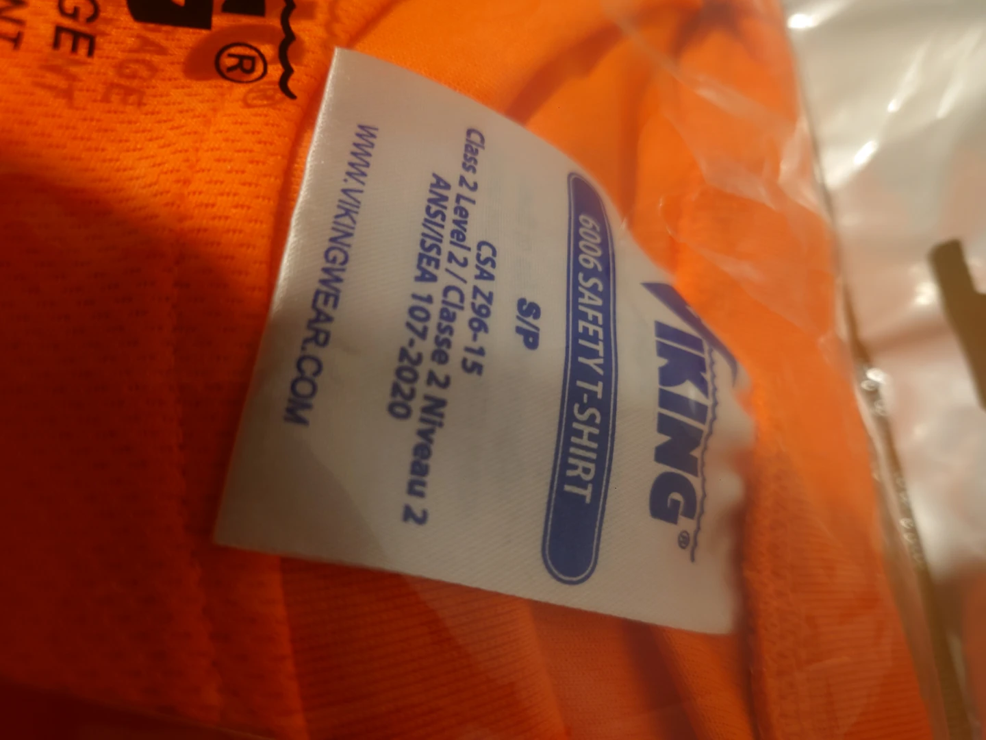 Viking 6006 Safety T-Shirt Orange S/P SMALL - photo 2