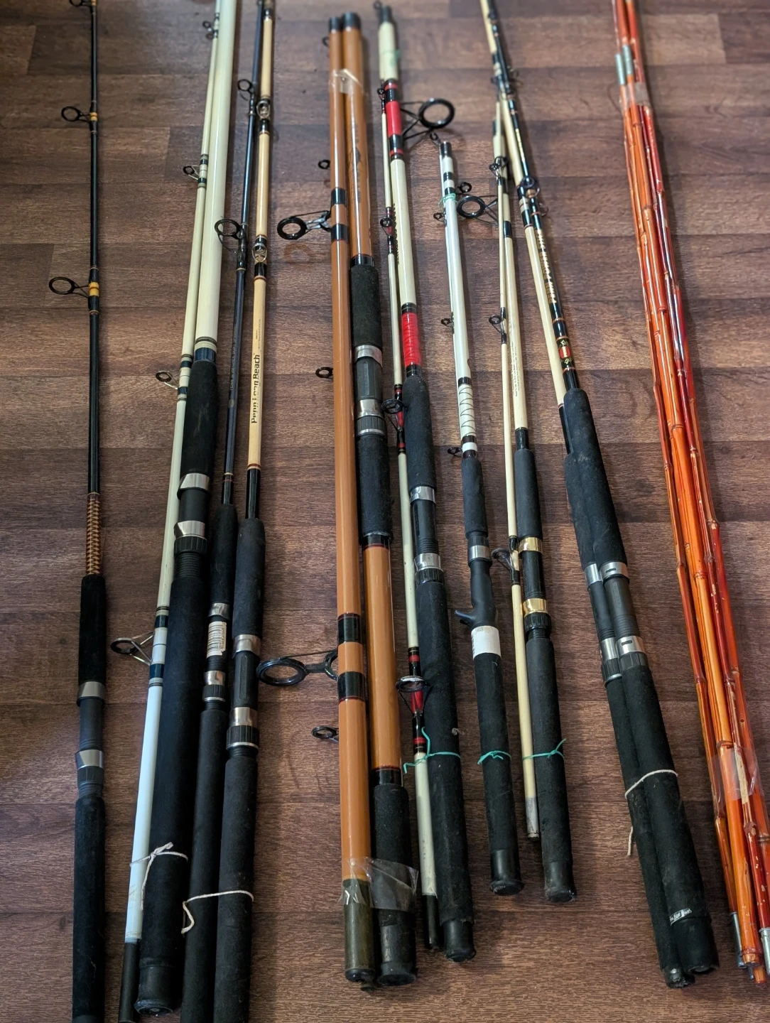 9 Assorted Fishing Rods