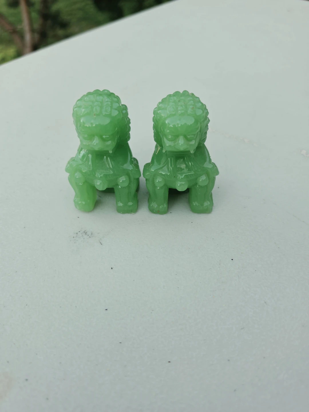 Set of 4 Green Jade-like Figurines - photo 2