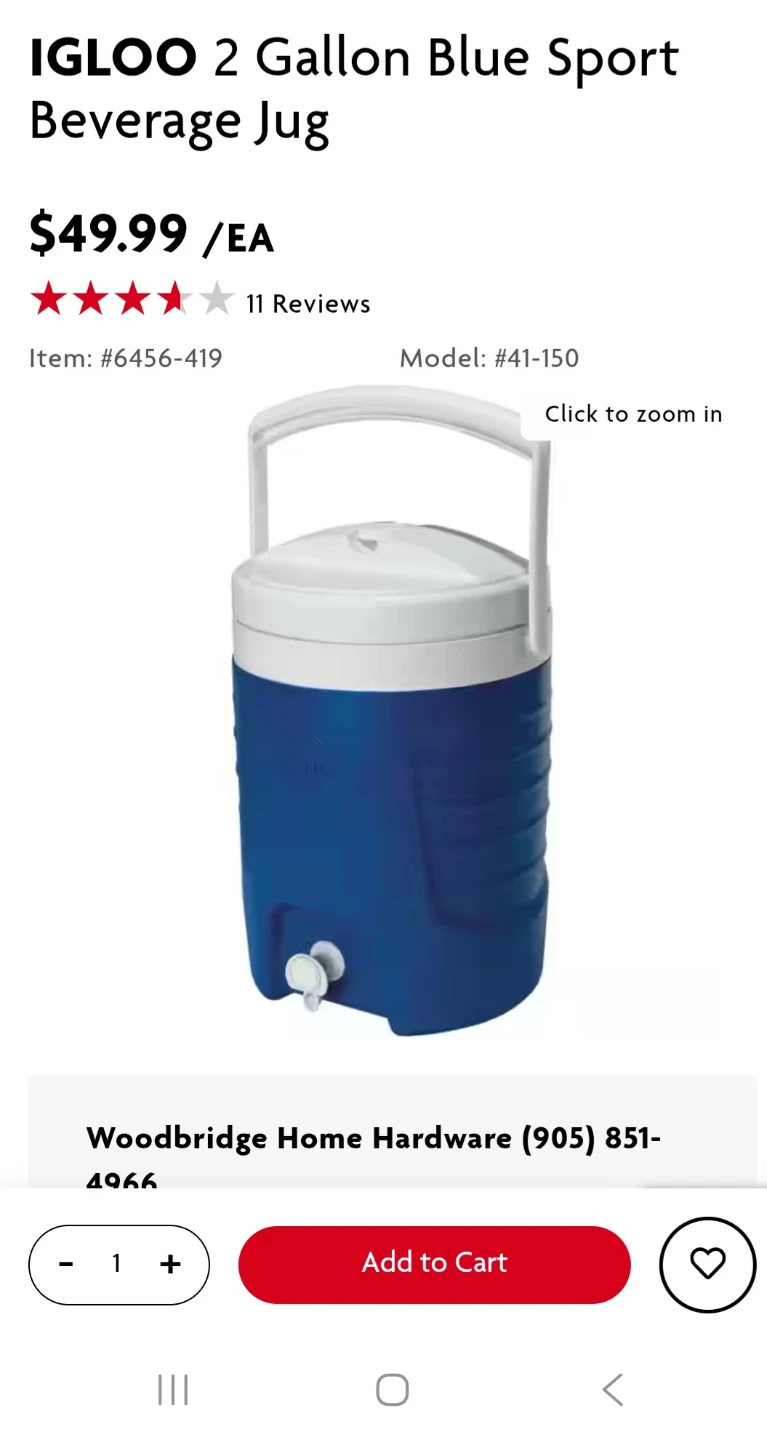 Red Igloo 2 Gallon Beverage Jug - photo 2