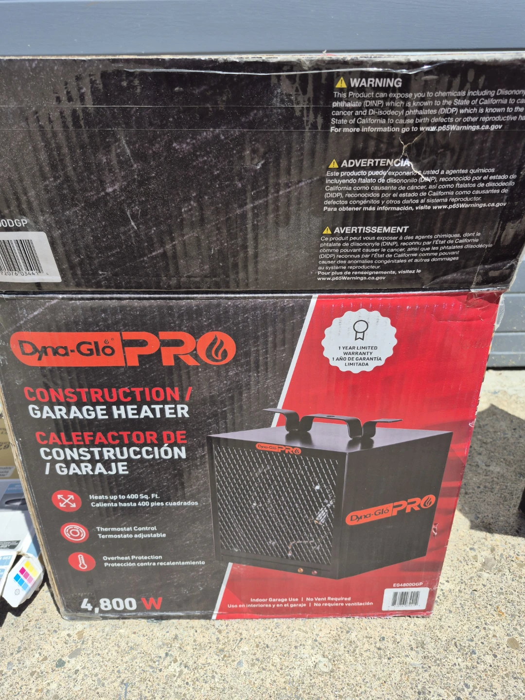 Dyna-Glo Pro Construction/Garage Heater 4,800 W