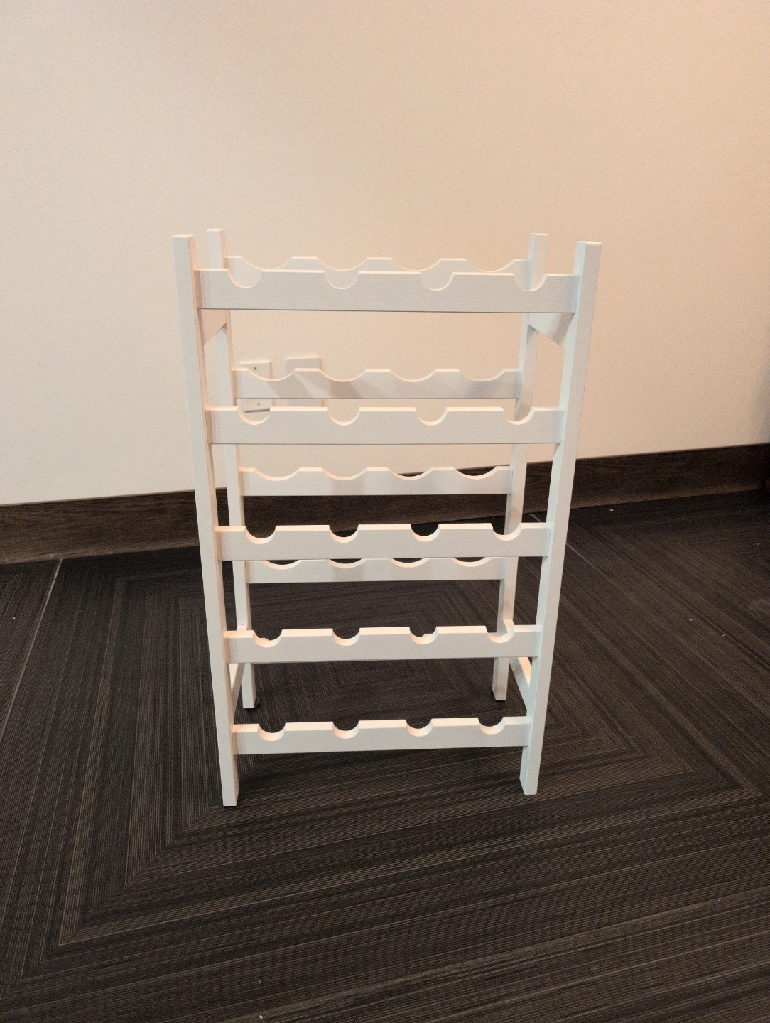 White Wooden Wine Rack