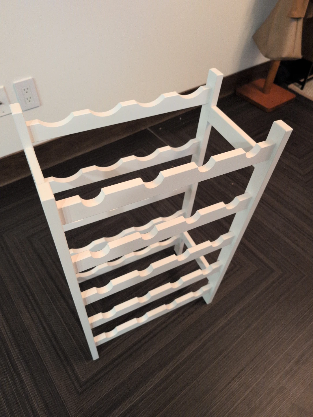 White Wooden Wine Rack - photo 2