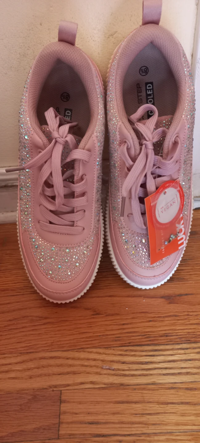Pink sparkly sneakers