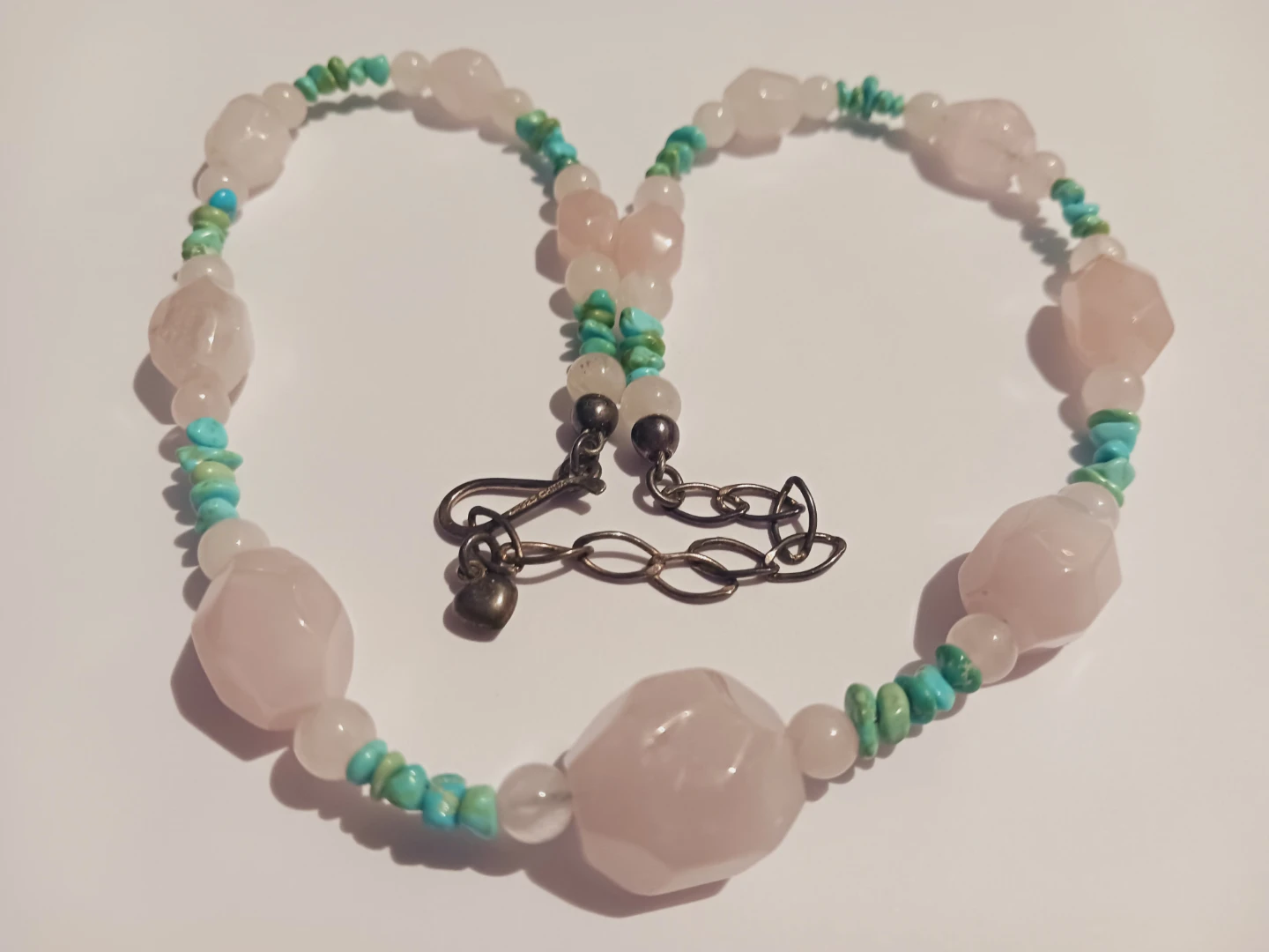 DTR 925 "DESSERT ROSE TRADING" DESIGNER SIGNED GEMSTONE NECKLACE