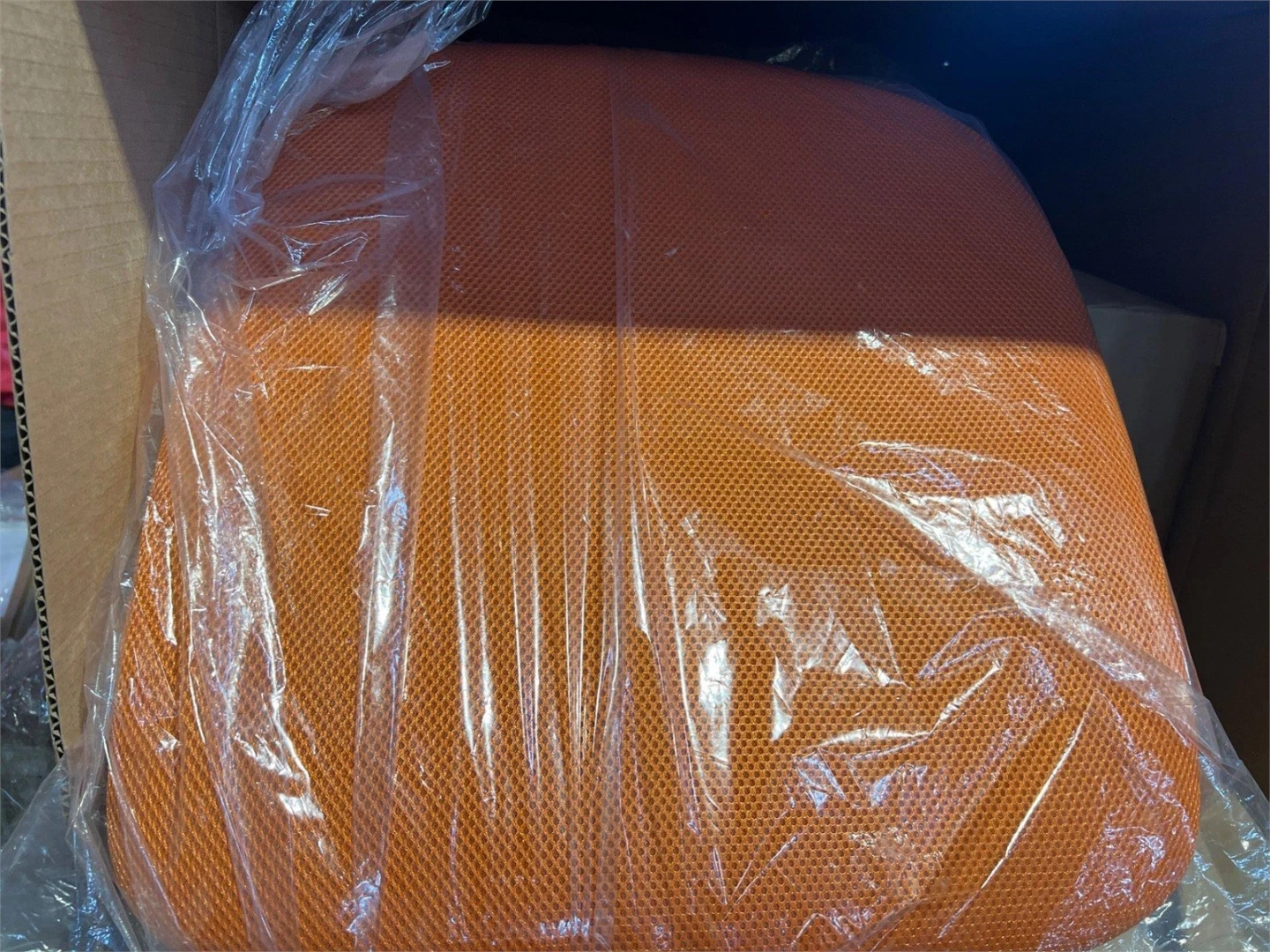 Orange Mesh Office Chair with Ergonomic Body-hugging Curve - photo 5