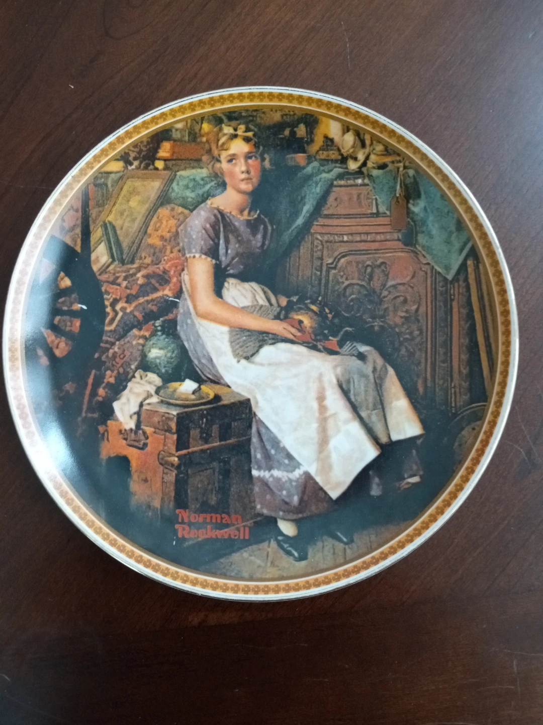 Norman Rockwell "Dreaming in the Attic" Plate