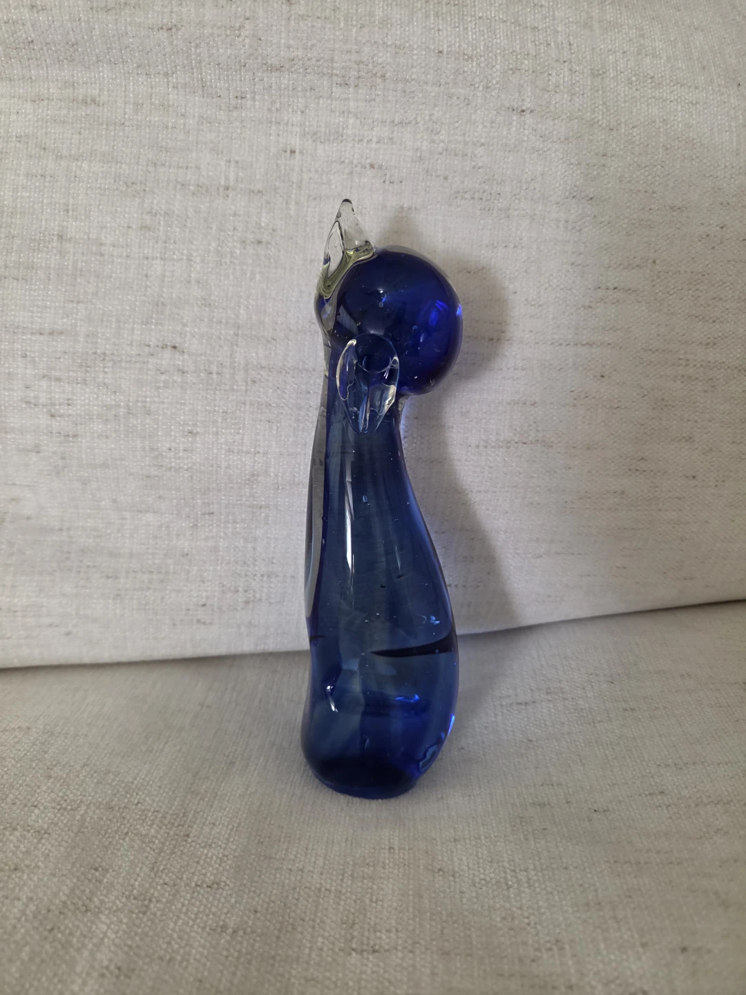 Blue Glass Cat Figurine - photo 3