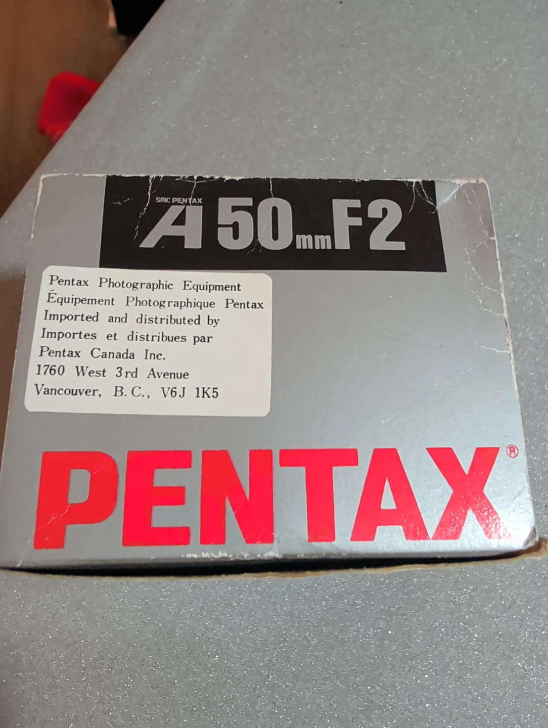 SMC Pentax A 50mm f2 Camera Lens